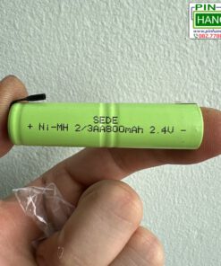 Bộ ghép 2 pin sạc 2/3AA Ni-MH 2.4V 800mAh SEDE gắn chân hàn