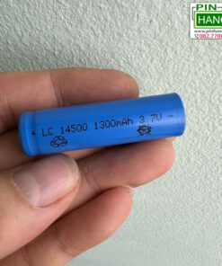 Pin Sạc 14500 Li-ion 3.7V 1300mAh Đầu Lồi Kích Thước Bằng Pin tiểu AA