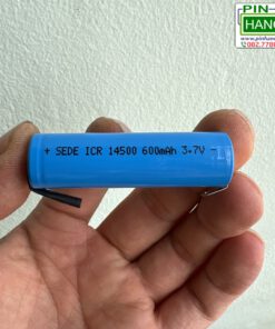 Pin Sạc Li-ion 14500 SEDE 3.7V 600mAh gắn chân hàn
