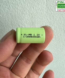Pin Sạc Ni-MH 1.2V 600mAh Kích Thước 1/2AA gắn chân hàn