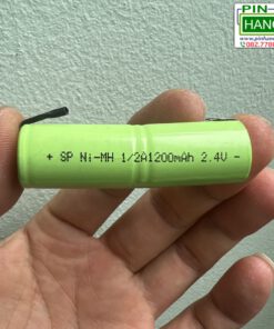 Pin Sạc Ghép 2 Cell 1/2A Ni-MH 2.4V 1200mAh gắn chân hàn