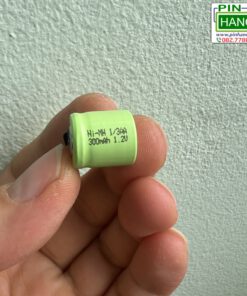 Pin Sạc 1/3AA Ni-MH 1.2V 300mAh gắn Chân Hàn