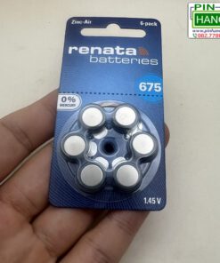 Pin máy trợ thính Renata 675 vỉ 6 viên 1.45V PR44