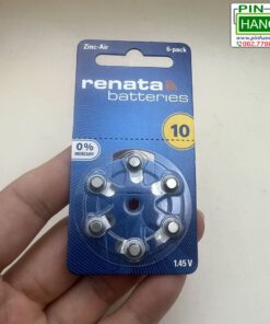 Pin máy trợ thính Renata A10 PR70 vỉ 6 viên 1.45V