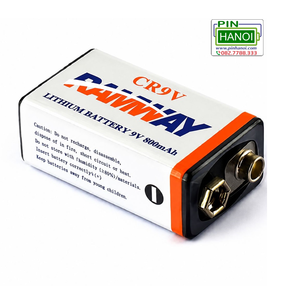 Pin vuông Lithium Ramway CR9V 9V 800mAh chính hãng