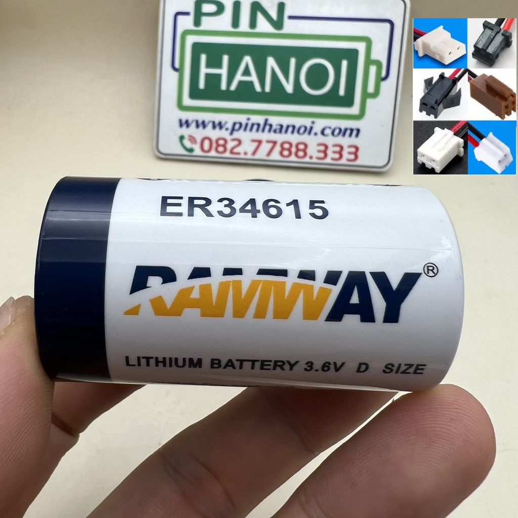 Pin Lithium Ramway ER34615 3.6V Li-SOCl2 size D dung lượng cao