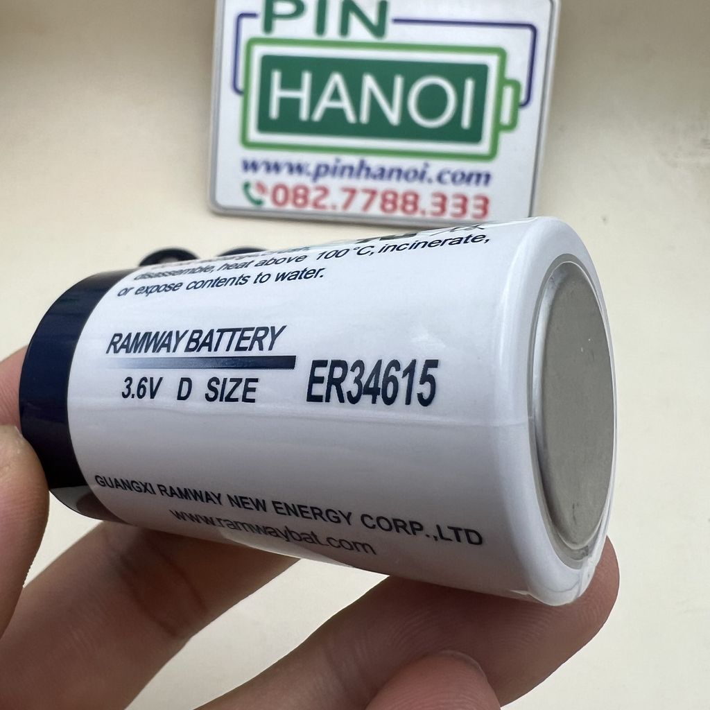 Pin Lithium Ramway ER34615 3.6V Li-SOCl2 size D dung lượng cao - Ảnh 3