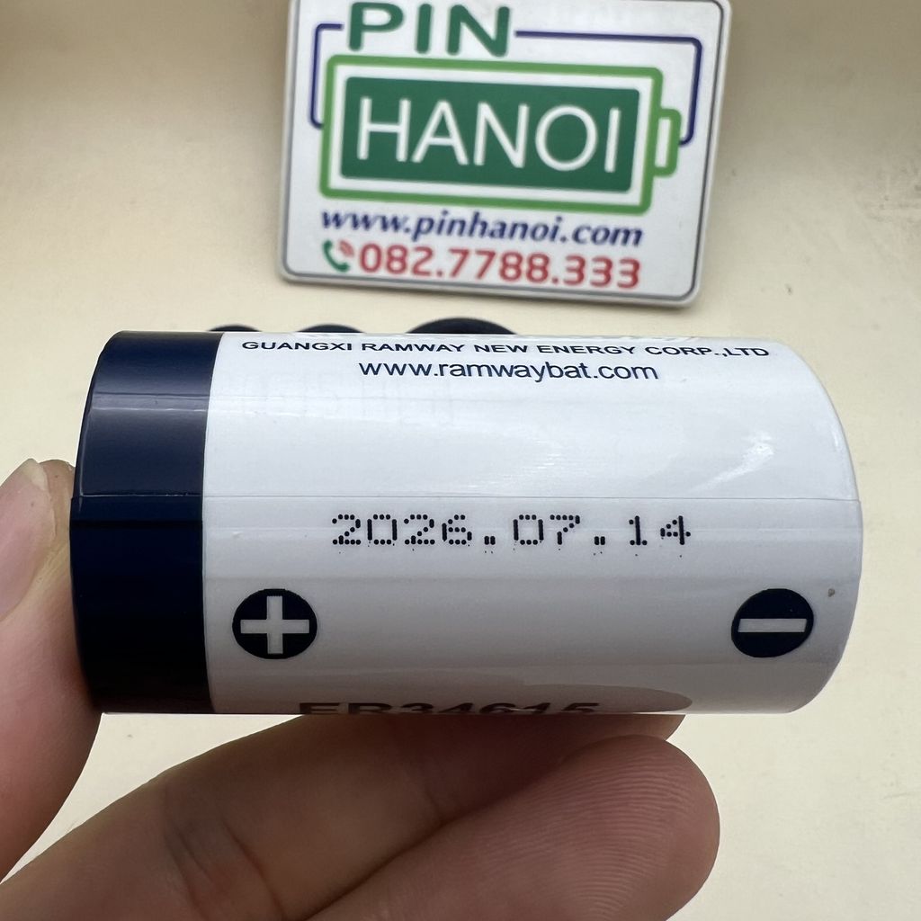 Pin Lithium Ramway ER34615 3.6V Li-SOCl2 size D dung lượng cao - Ảnh 2