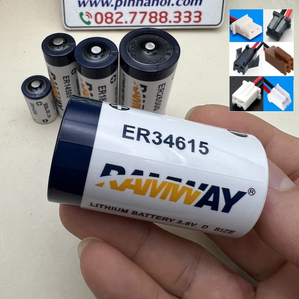 Pin Lithium Ramway ER34615 3.6V Li-SOCl2 size D dung lượng cao - Ảnh 5