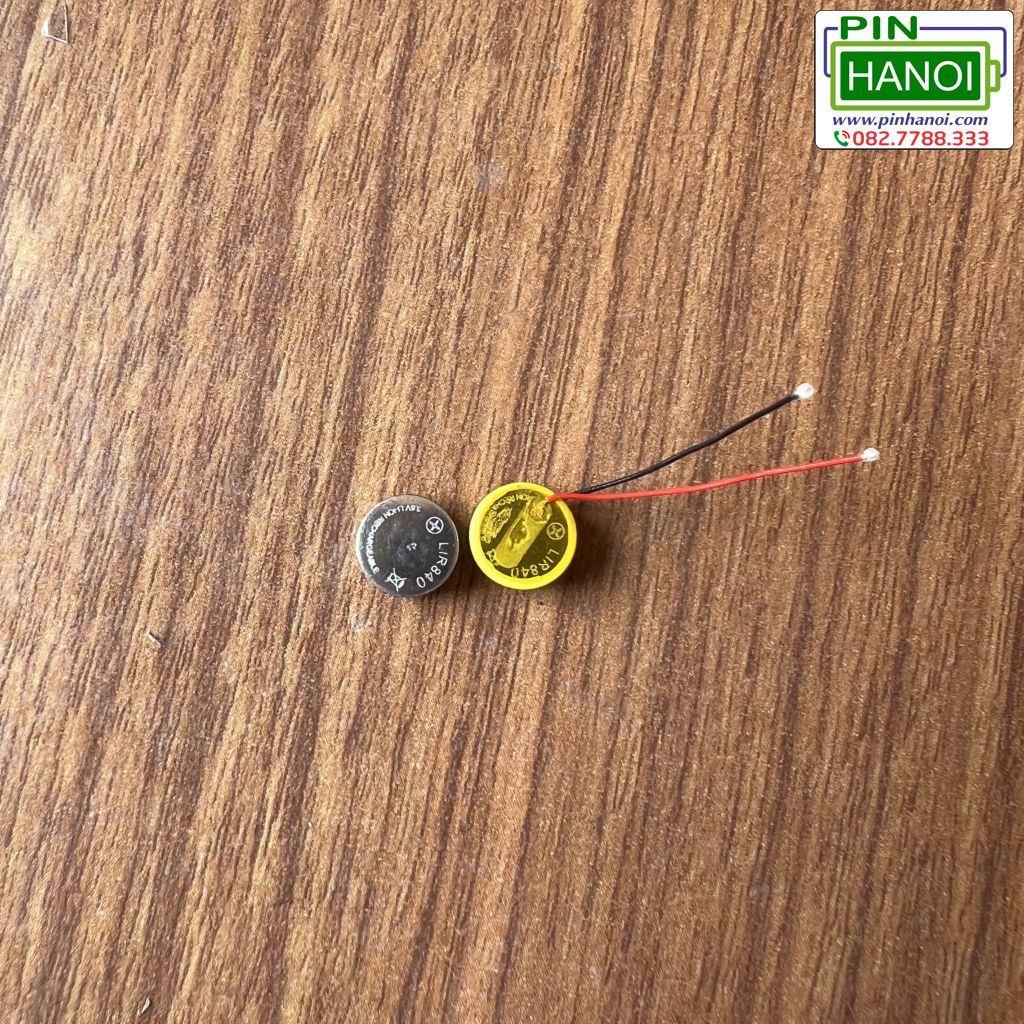Pin sạc cúc áo LIR840 3.6V Li-ion Rechargeable có tuỳ chọn gắn dây