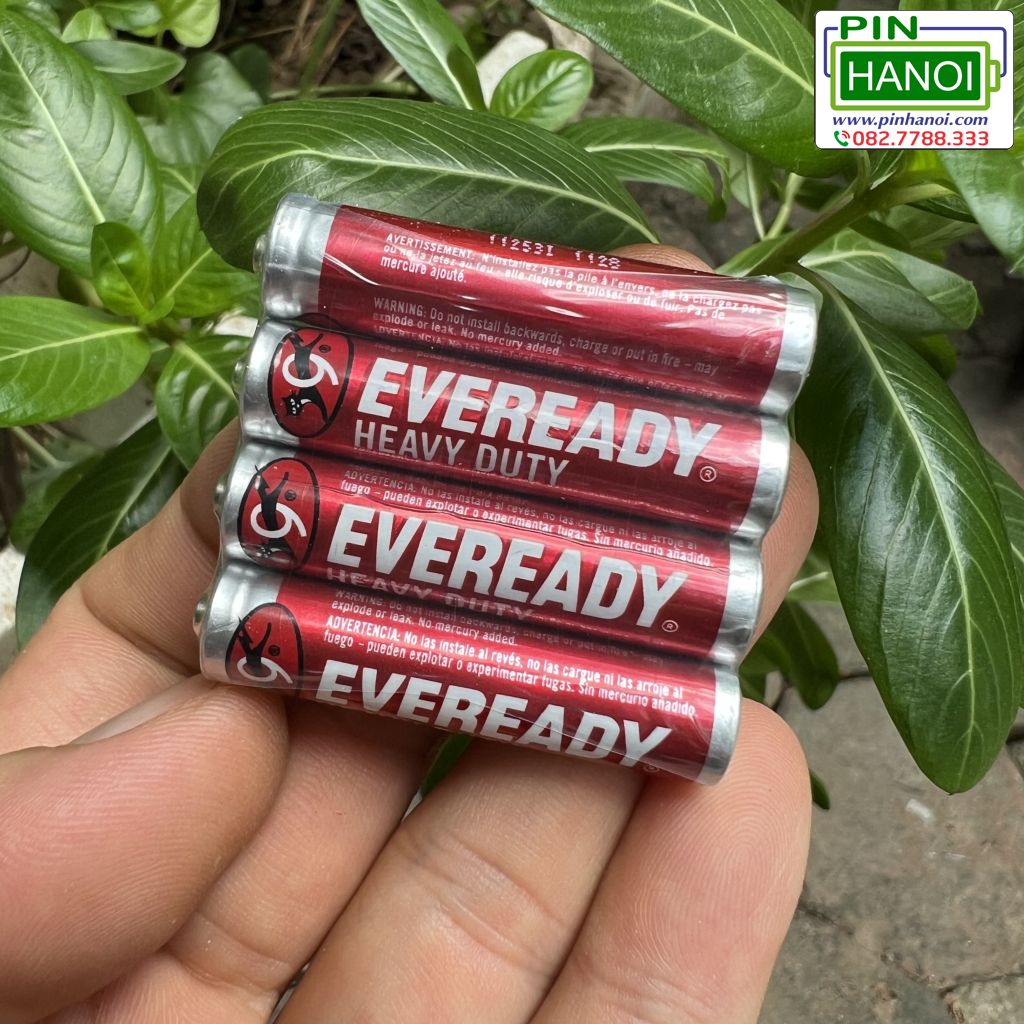 Bộ 4 Viên Pin Đũa Eveready Heavy Duty 1012 SW4 AAA 1.5V Màu Đỏ