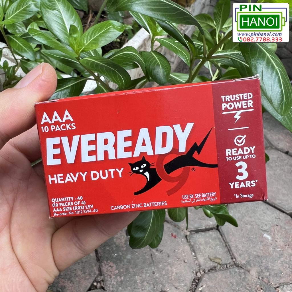 Bộ 4 Viên Pin Đũa Eveready Heavy Duty 1012 SW4 AAA 1.5V Màu Đỏ - Ảnh 5