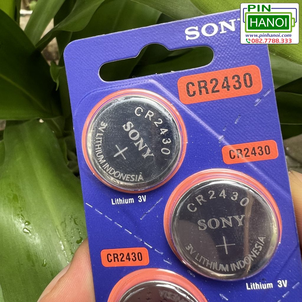 Pin Cúc Áo Sony CR2430 3V Lithium Indonesia Cho Cảm Biến Điều Khiển Đồng Hồ