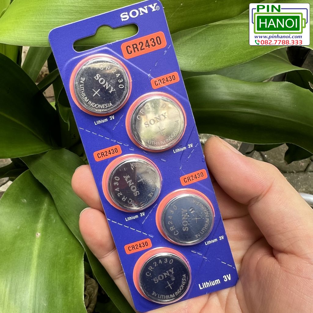 Pin Cúc Áo Sony CR2430 3V Lithium Indonesia Cho Cảm Biến Điều Khiển Đồng Hồ - Ảnh 2