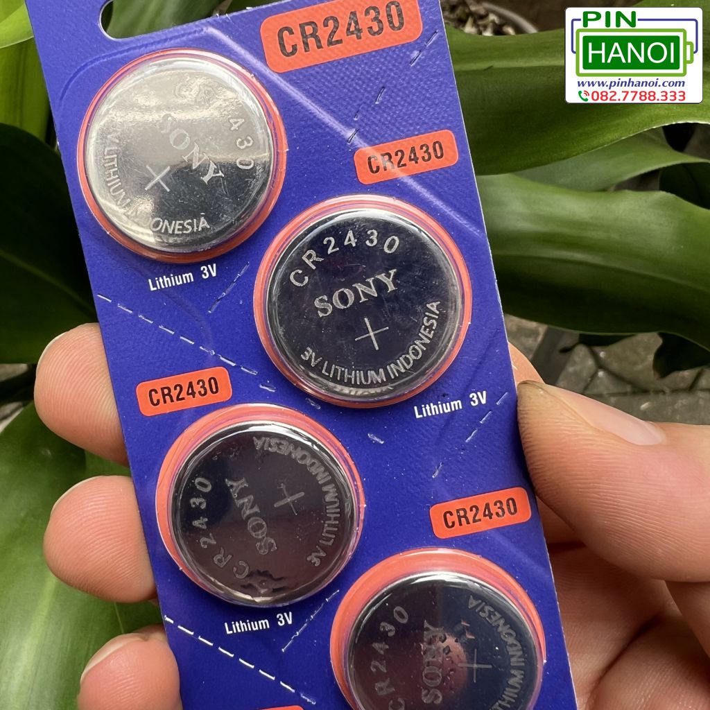 Pin Cúc Áo Sony CR2430 3V Lithium Indonesia Cho Cảm Biến Điều Khiển Đồng Hồ - Ảnh 4